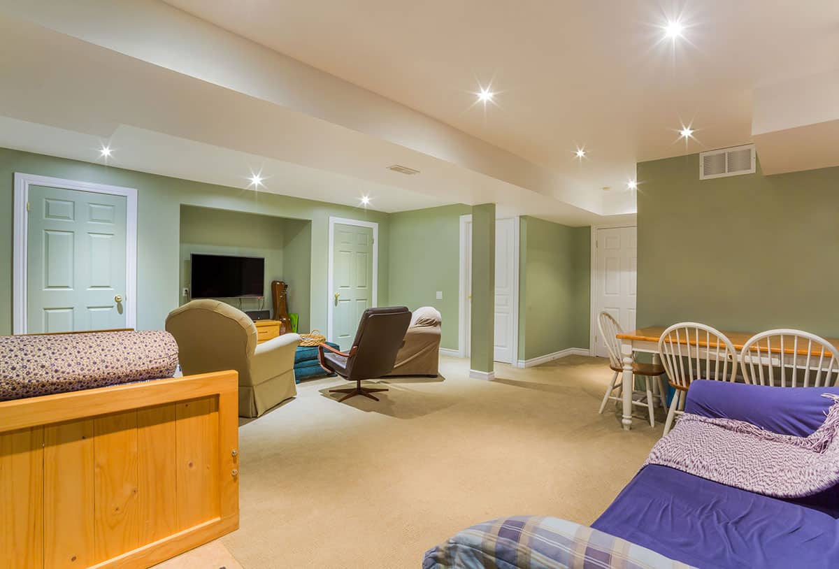 Prioritize Lighting - a basement wall